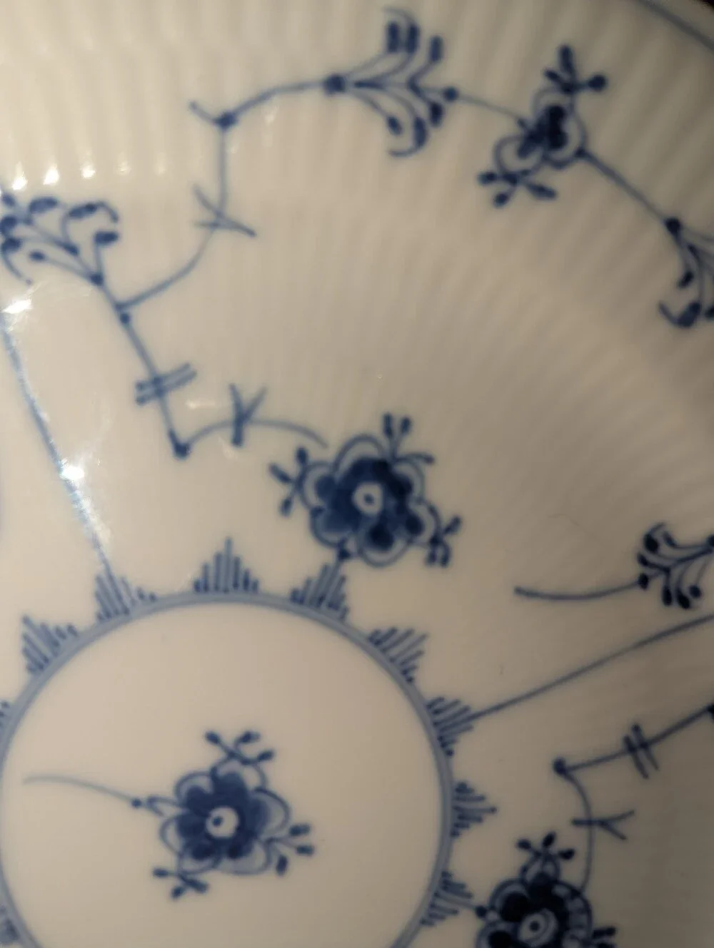 Royal Copenhagen Blue and White Fluted Porcelain Plate #179_6